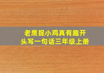 老鹰捉小鸡真有趣开头写一句话三年级上册