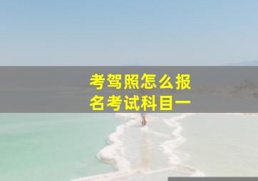 考驾照怎么报名考试科目一