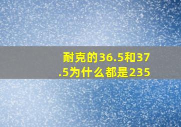 耐克的36.5和37.5为什么都是235