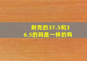 耐克的37.5和36.5的码是一样的吗