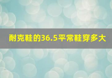 耐克鞋的36.5平常鞋穿多大