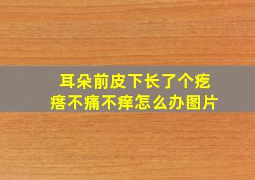 耳朵前皮下长了个疙瘩不痛不痒怎么办图片