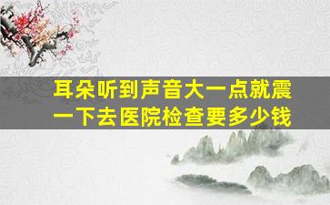 耳朵听到声音大一点就震一下去医院检查要多少钱