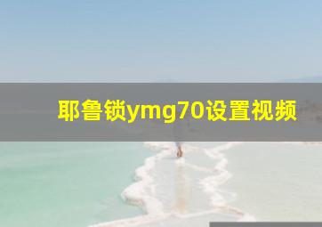 耶鲁锁ymg70设置视频