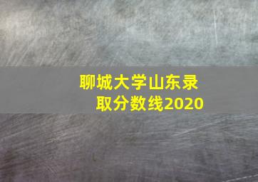 聊城大学山东录取分数线2020