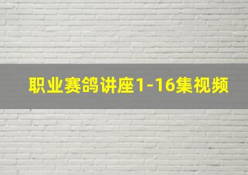 职业赛鸽讲座1-16集视频