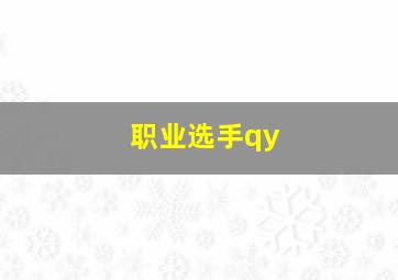 职业选手qy