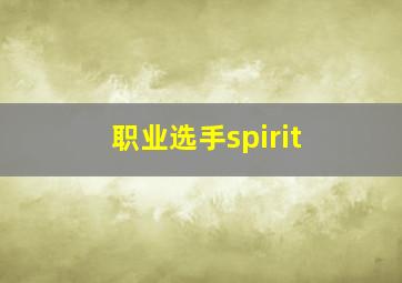 职业选手spirit