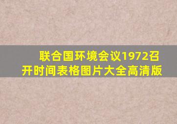 联合国环境会议1972召开时间表格图片大全高清版