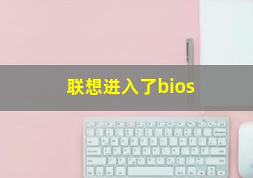 联想进入了bios