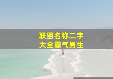 联盟名称二字大全霸气男生