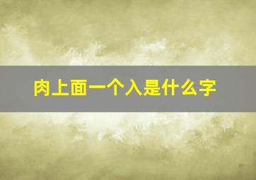 肉上面一个入是什么字