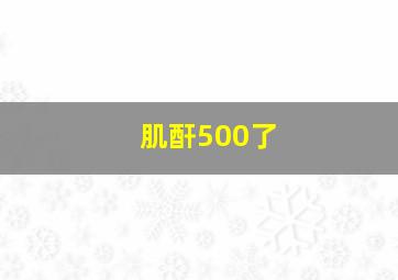 肌酐500了