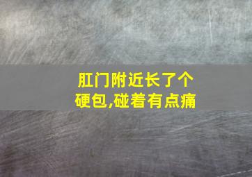 肛门附近长了个硬包,碰着有点痛