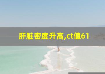 肝脏密度升高,ct值61