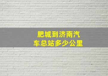 肥城到济南汽车总站多少公里