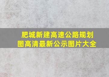 肥城新建高速公路规划图高清最新公示图片大全