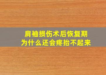 肩袖损伤术后恢复期为什么还会疼抬不起来