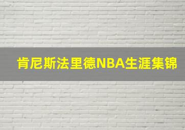 肯尼斯法里德NBA生涯集锦