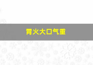 胃火大口气重