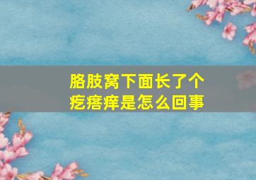 胳肢窝下面长了个疙瘩痒是怎么回事