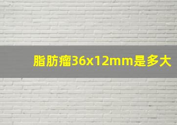 脂肪瘤36x12mm是多大