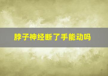 脖子神经断了手能动吗