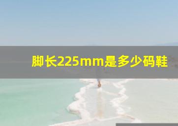 脚长225mm是多少码鞋