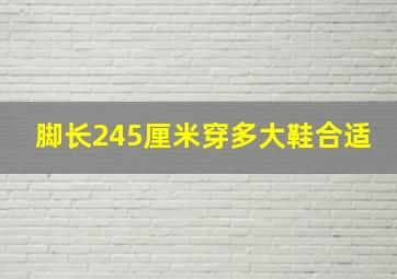 脚长245厘米穿多大鞋合适