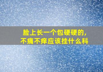 脸上长一个包硬硬的,不痛不痒应该挂什么科