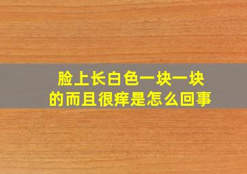 脸上长白色一块一块的而且很痒是怎么回事