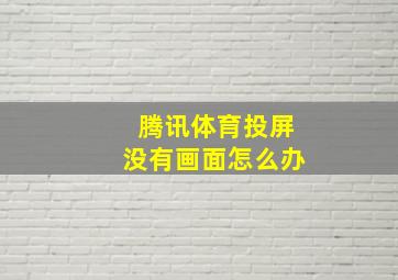 腾讯体育投屏没有画面怎么办