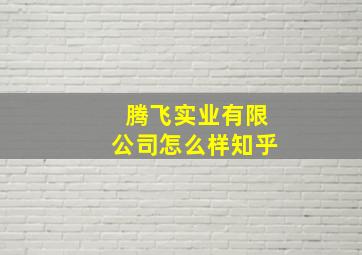 腾飞实业有限公司怎么样知乎