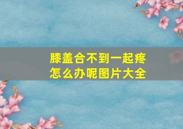 膝盖合不到一起疼怎么办呢图片大全