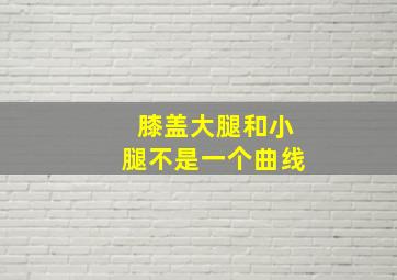 膝盖大腿和小腿不是一个曲线