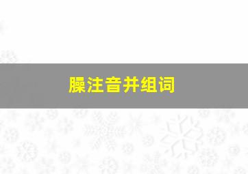 臊注音并组词