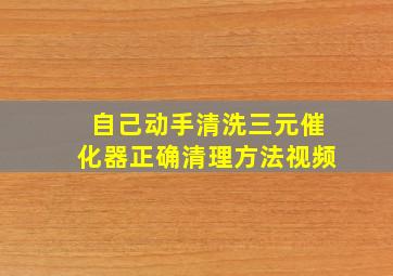 自己动手清洗三元催化器正确清理方法视频