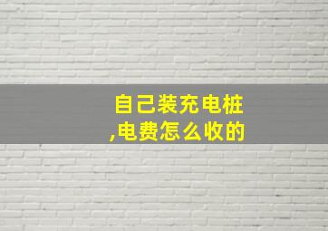 自己装充电桩,电费怎么收的