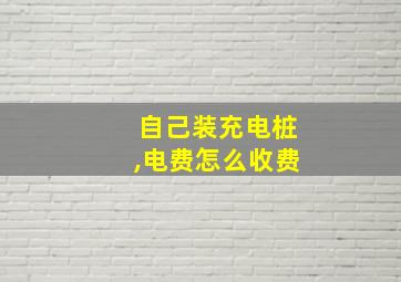 自己装充电桩,电费怎么收费