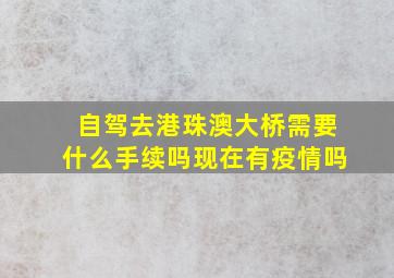 自驾去港珠澳大桥需要什么手续吗现在有疫情吗