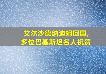 艾尔沙德纳迪姆回国,多位巴基斯坦名人祝贺