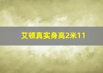 艾顿真实身高2米11