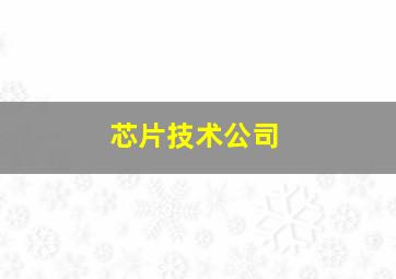 芯片技术公司