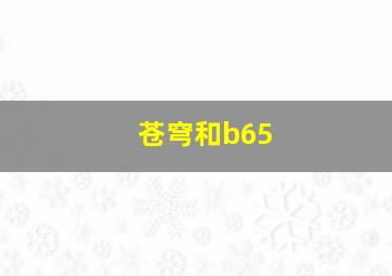 苍穹和b65