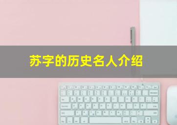 苏字的历史名人介绍