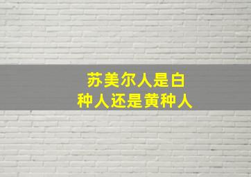 苏美尔人是白种人还是黄种人