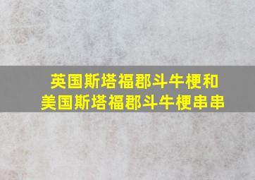 英国斯塔福郡斗牛梗和美国斯塔福郡斗牛梗串串