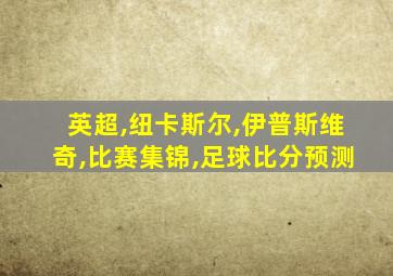 英超,纽卡斯尔,伊普斯维奇,比赛集锦,足球比分预测