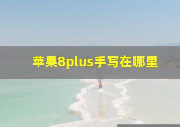 苹果8plus手写在哪里