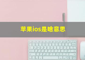 苹果ios是啥意思